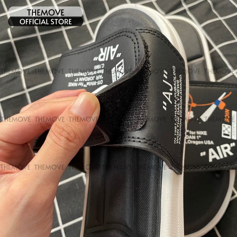 Dép quai ngang nam, nữ unisex NK dép quai ngang thể thao nhựa PVC quai dép tháo rời cá tính trắng đen dép hottrend A1020