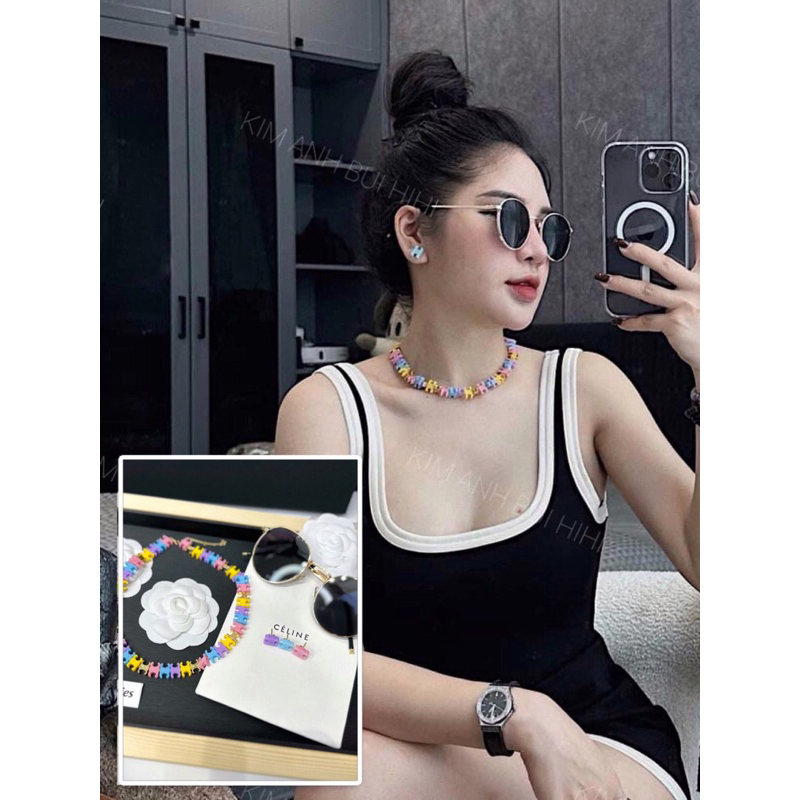 Kính mát chống tia UV gọng kim loại xinh xắn