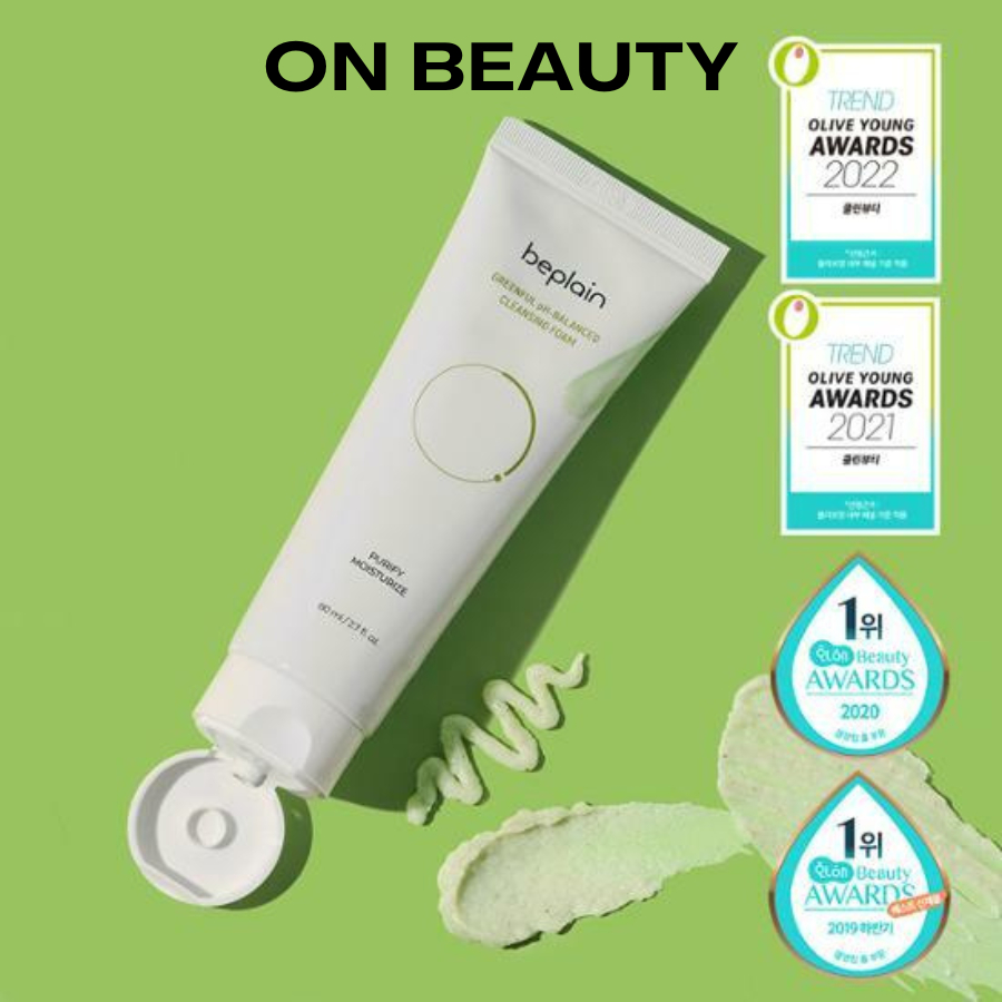 Sữa rửa mặt beplain đậu xanh cân bằng độ pH Greenful Cleansing Foam