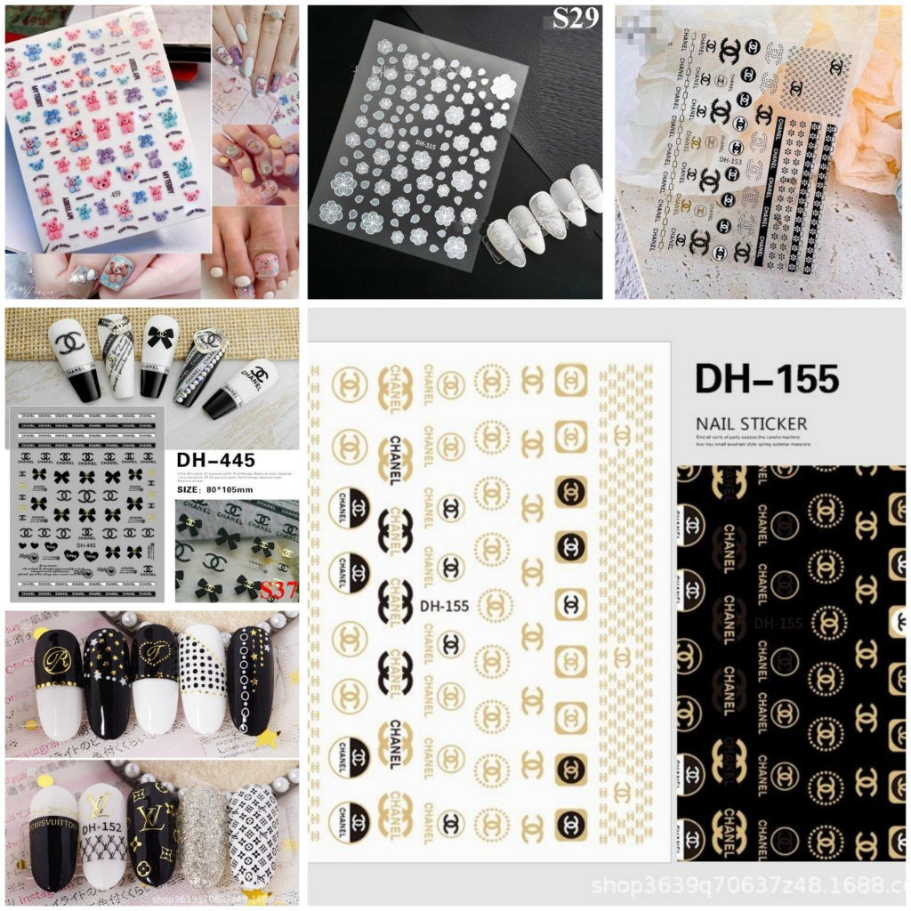Sticker nail nhũ flash trang trí móng mi thời trang nữ theo phong cách Hàn Quốc shop hoangnam