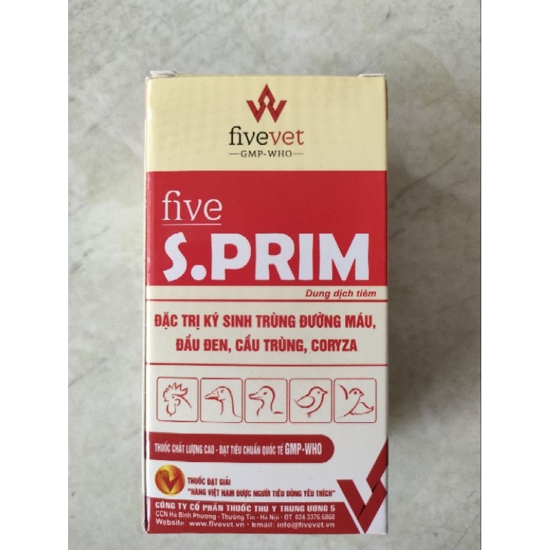 S.PRIM 100ml - Kí sinh trùng đường máu, đầu đen, cầu trùng, coryza trên gà, vịt, ngan, cút