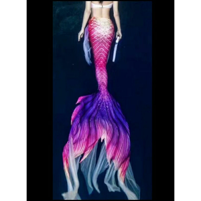 Đuôi người cá nhân ngư cosplay kèm chân vịt đuôi người cá
