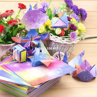 Giấy xếp hạc galaxy xấp 50 tờ