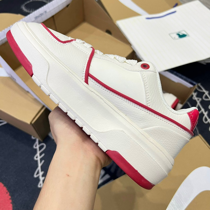 Giày MLB chunkyy Liner Red white hoạ tiết in 3D Fullbox túi giấy