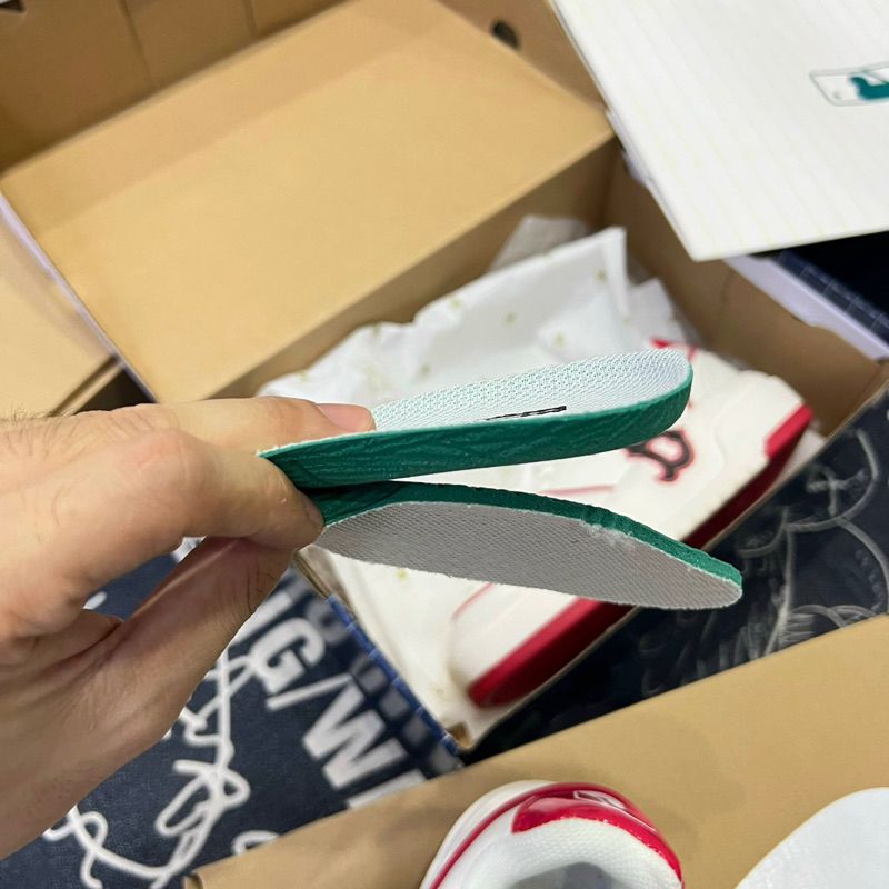 Giày MLB chunkyy Liner Red white hoạ tiết in 3D Fullbox túi giấy