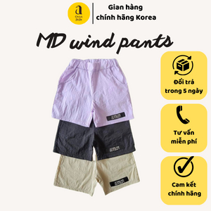 Quần short gió thể thao MDbaby made in Korea cho bé từ 8kg-30kg
