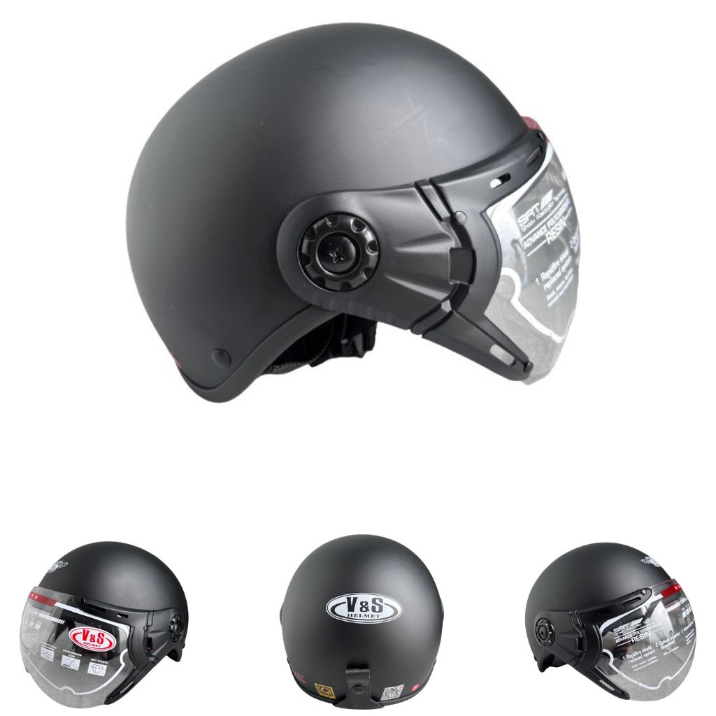 TRỢ GIÁ - Mũ bảo hiểm nửa đầu có kính siêu đẹp - VS105K - Vòng đầu 56-58cmm - Hàng chính hãng - Bảo hành 12 tháng