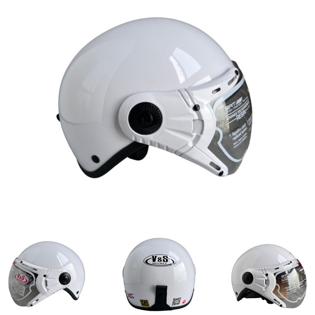 TRỢ GIÁ - Mũ bảo hiểm nửa đầu có kính siêu đẹp - VS105K - Vòng đầu 56-58cmm - Hàng chính hãng - Bảo hành 12 tháng