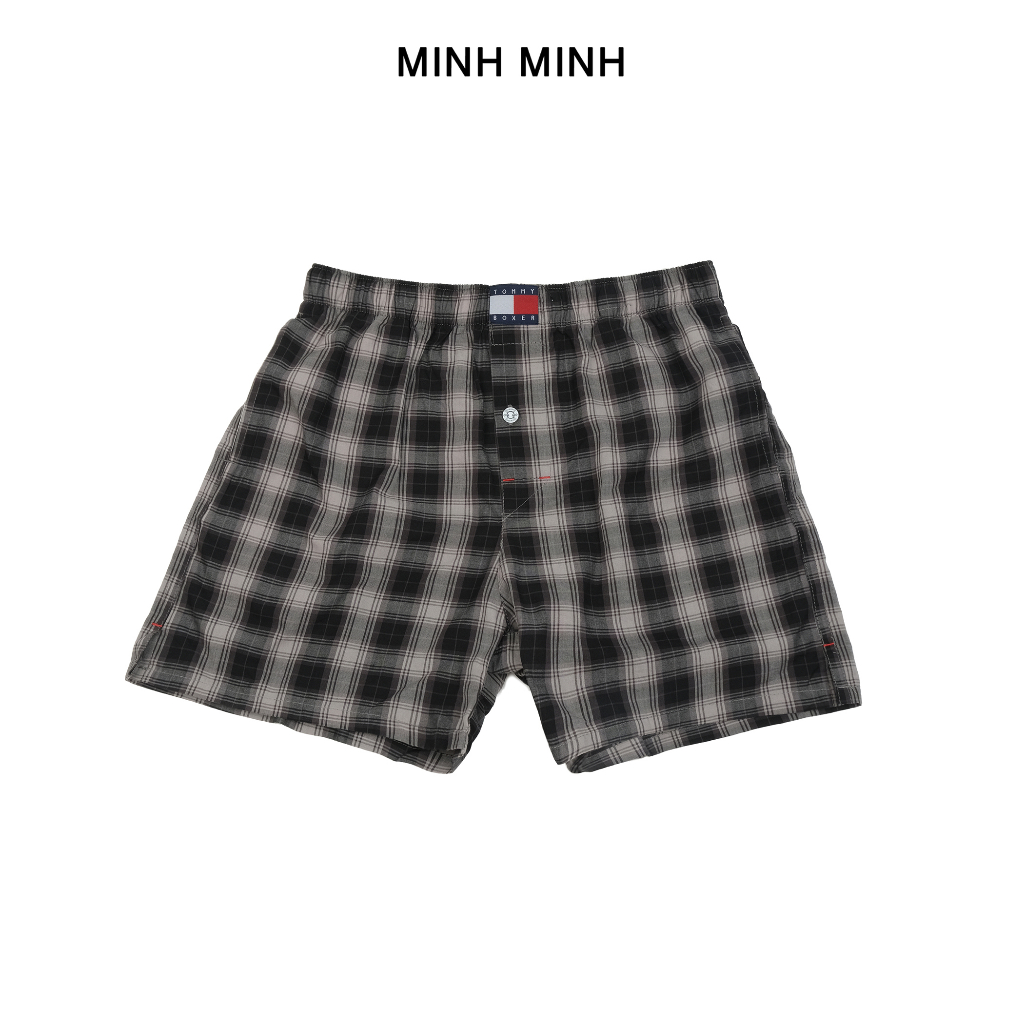 Quần đùi ngủ Tommy Nam họa tiết caro sọc cao cấp / Quần đùi nam mặc nhà chất vải mềm mịn, thoải mái, năng động