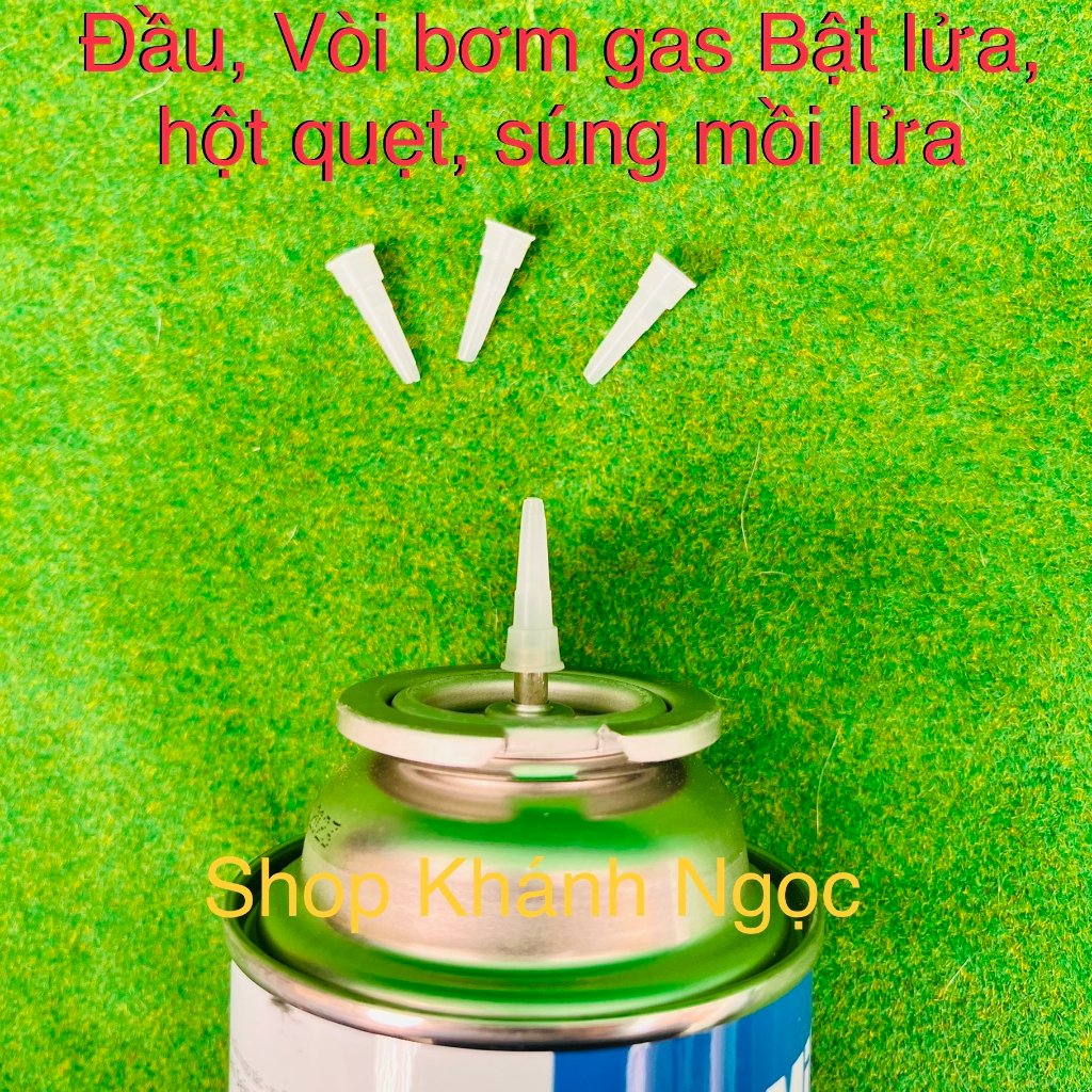 Đầu bơm gas bật lửa bơm gas hột quẹt gas bằng bình gas mini du lịch