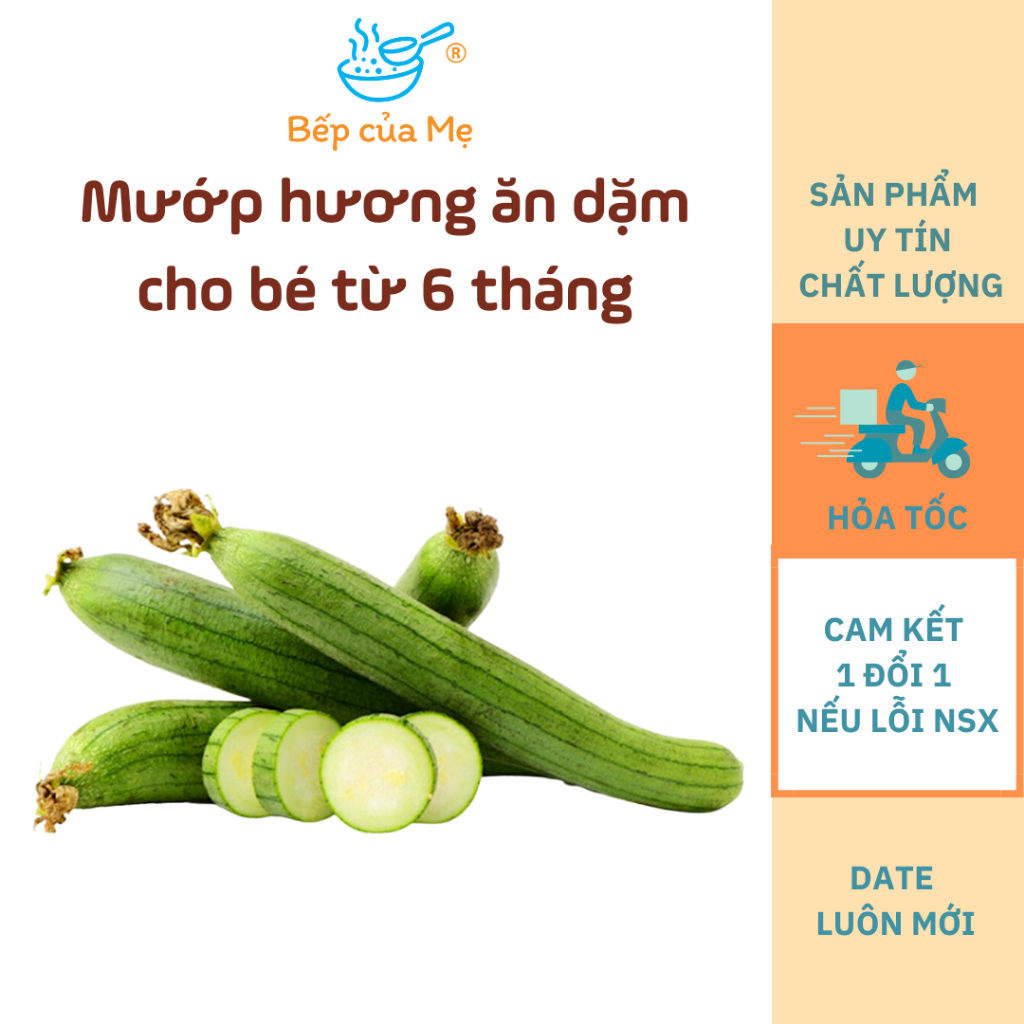 Mướp hương cắt lát nấu ăn dặm cho bé từ 6 tháng, gói 20g, Shop Của Mẹ