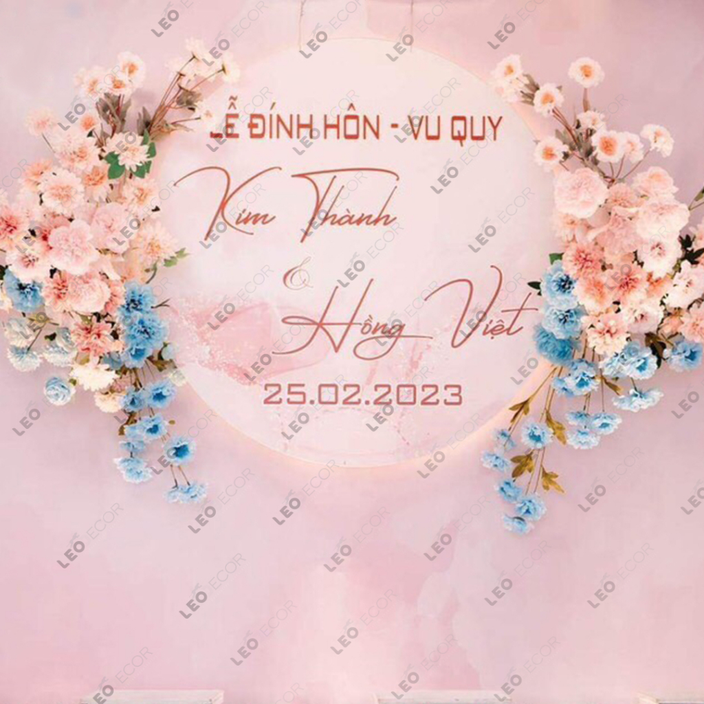 Trang Trí Gia Tiên Leo Derco - Bộ Phụ Kiện 3 Vòng Tròn Trang Trí Gia Tiên Tiệc Cưới Đẹp Và Đầy Sang Trọng