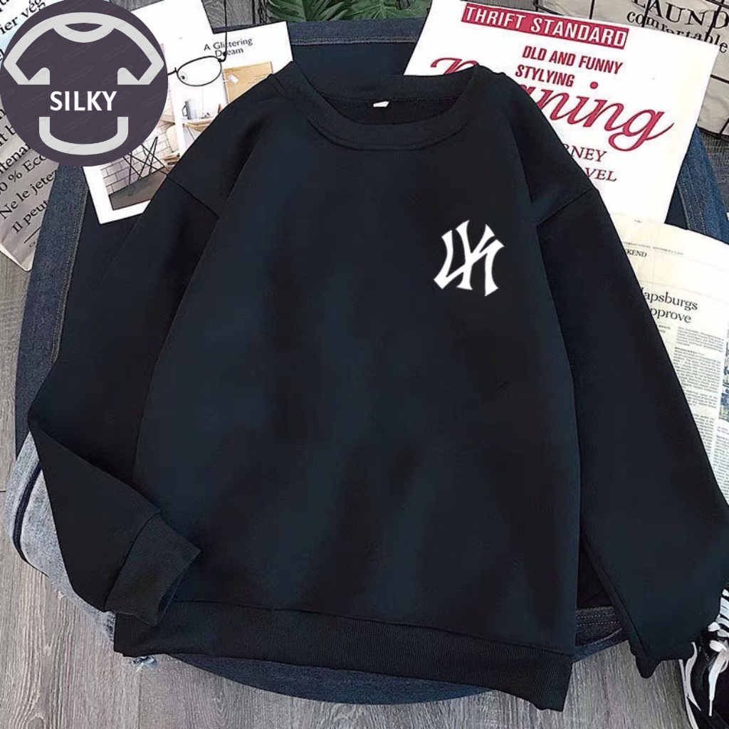 Áo Sweater Dài Tay Nam Nữ SilKy In NY Phong Cách Hàn Quốc SLK102