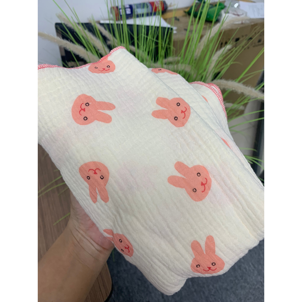 Khăn Tắm Cho Bé Sơ Sinh Ranbee Chất Vải Muslin Hàn 1 lớp 2 lớp mẫu mới 2023 - PN032
