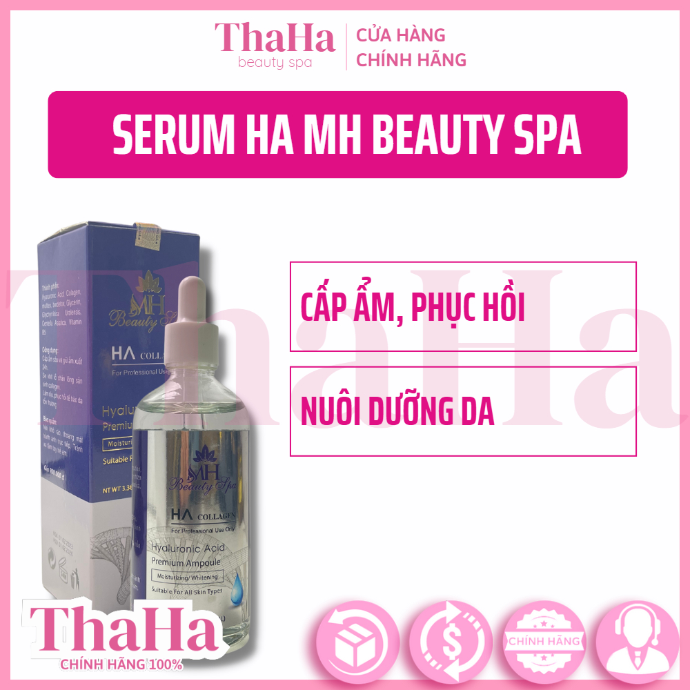 Serum HA MH Beauty Spa 100ml, Serum cấp ẩm, phục hồi, nuôi dưỡng da căng bóng, Tinh chất collagen, mờ thâm
