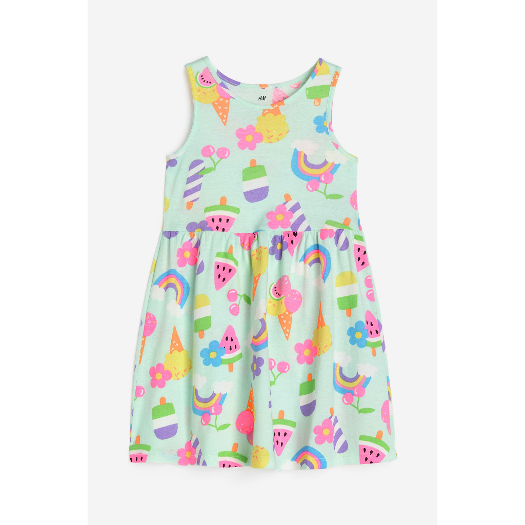 Váy hè cotton bé gái lớn HM Auth siêu sale