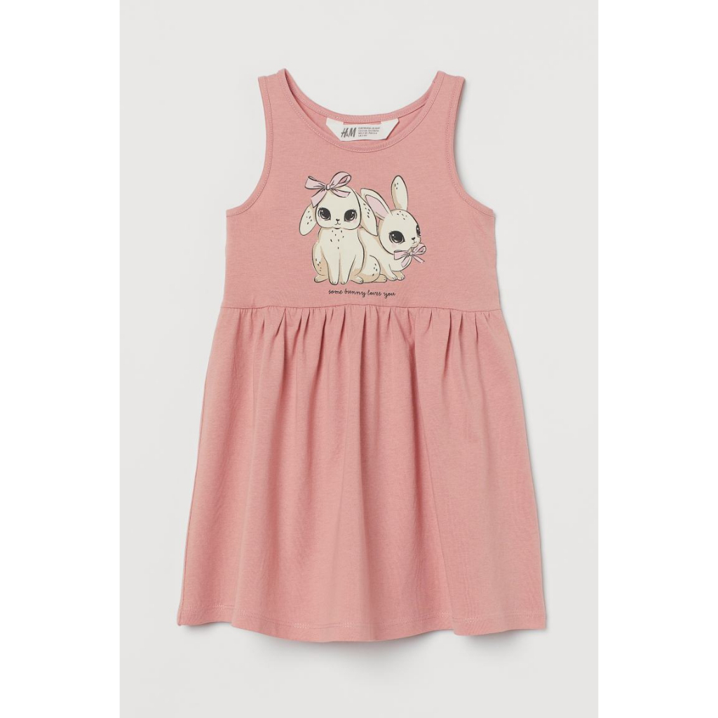 Váy hè cotton bé gái lớn HM Auth siêu sale