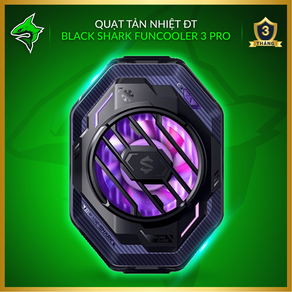 Quạt tản nhiệt điện thoại Black Shark Funcooler 3 Pro / Funcooler 2 Pro / Blackshark Magnetic có sò lạnh tặng găng tay