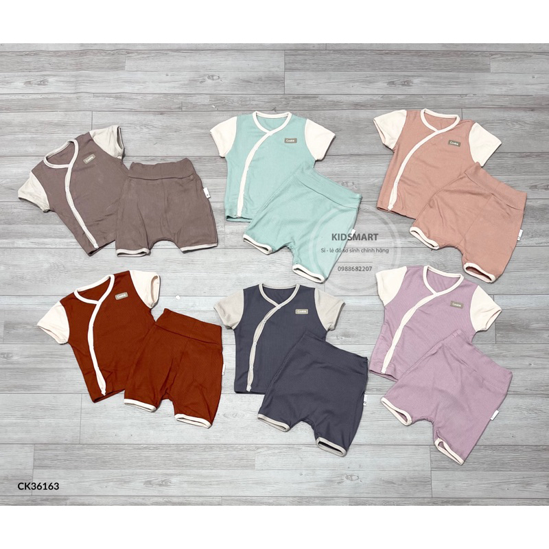 Cookie - Bộ quần áo sơ sinh cộc tay cài chéo CK36163