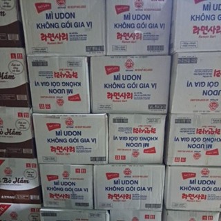 Combo 3 thùng mì không gia vị Hàn Quốc Ottogi, mì không vị nấu mì cay, mì sơi to UDON 100 G, 1 thùng mì Lẩu Jumbo koreno