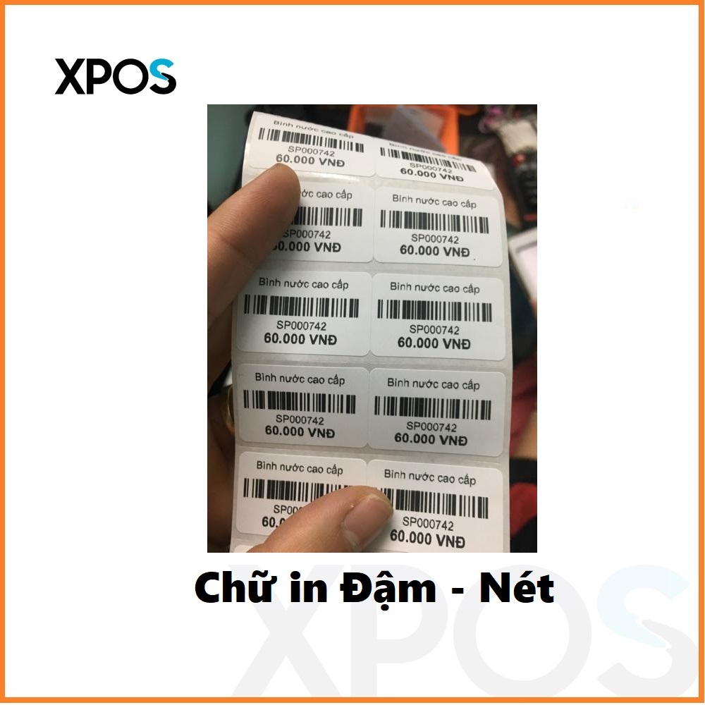 Giấy in tem 35x22mm, 2 tem/hàng, cuộn 25 mét - Decal nhiệt dùng cho shop