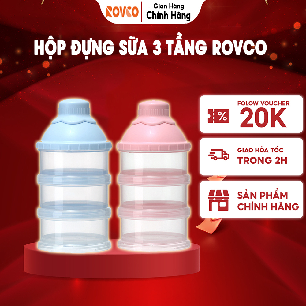 Hộp Đựng Sữa ROVCO RK-3615 3 Tầng Nhựa PPSU