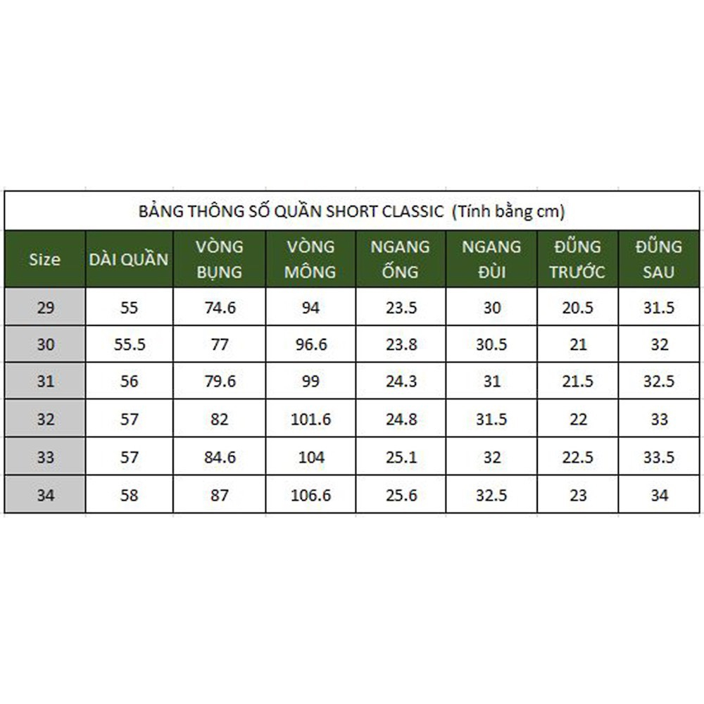 Quần Shorts Kaki 0ly Classic Cao Cấp Vĩnh Tiến 335 - B012