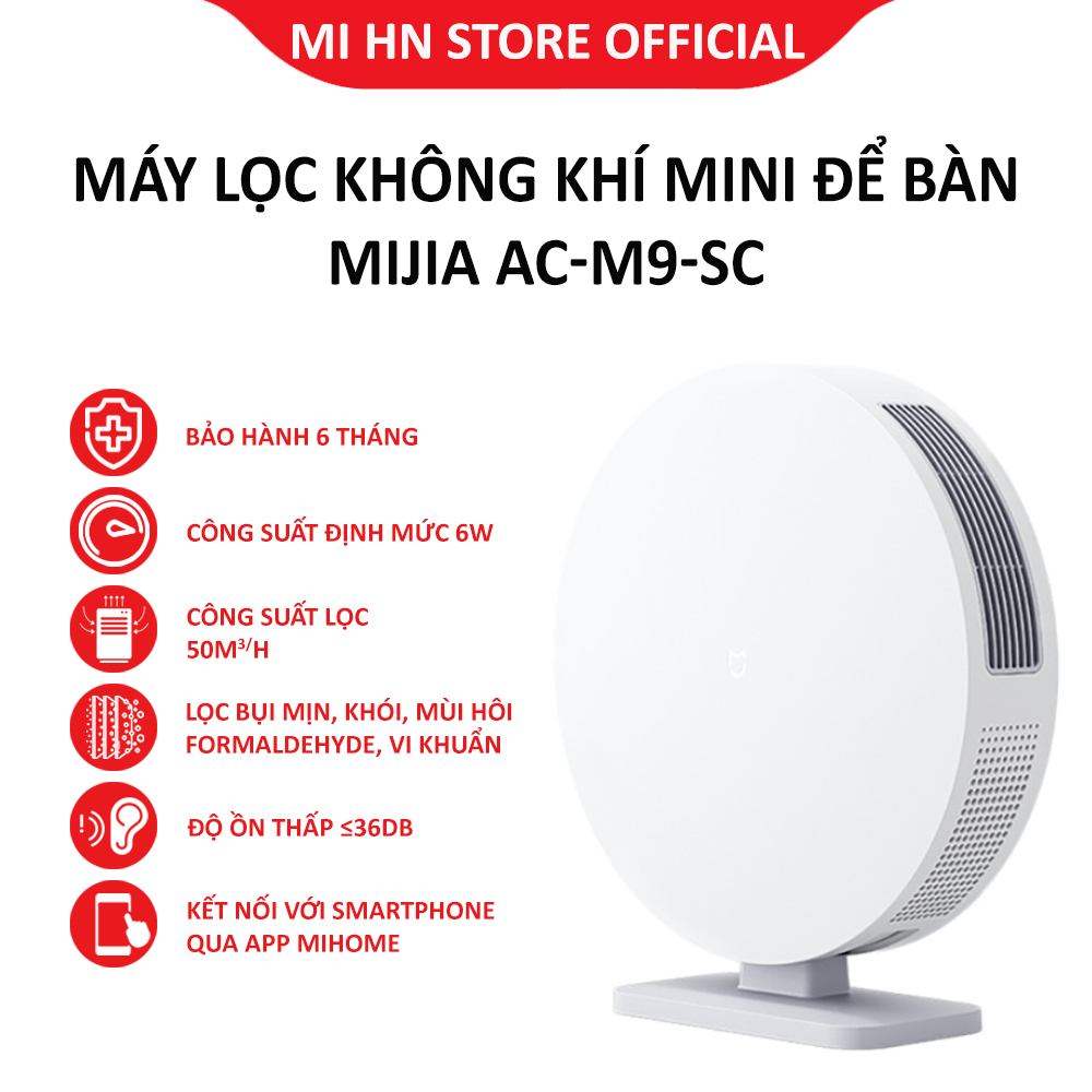 Máy lọc không khí mini để bàn thông minh Xiaomi Mijia AC-M9-SC - Bảo hành 6 tháng - Shop Mi HN Offical Store