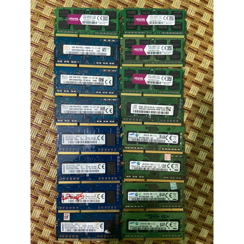 Ram Laptop 8GB 4GB 2GB DDR3 DDR3L bus 1600 1333 1066 PC3 nhiều hãng kingston hrapol micron hynix samsung . . .