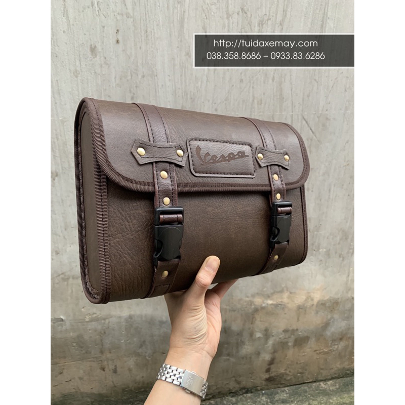 Túi da xe vespa vừa A4