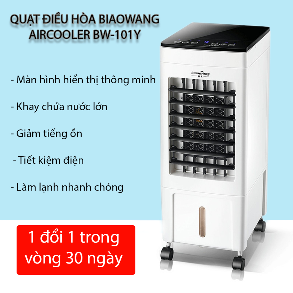 Quạt Điều Hòa Hơi Nước Biaowang BW101-Y Điều Khiển Từ Xa Máy Làm Mát Không Khí Bảo Hành 1 Năm