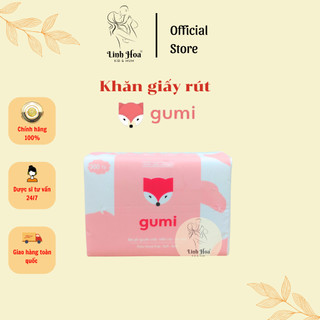 Khăn giấy ăn cao cấp gấu trúc Gumi dạng rút, gói mini tiện lợi.