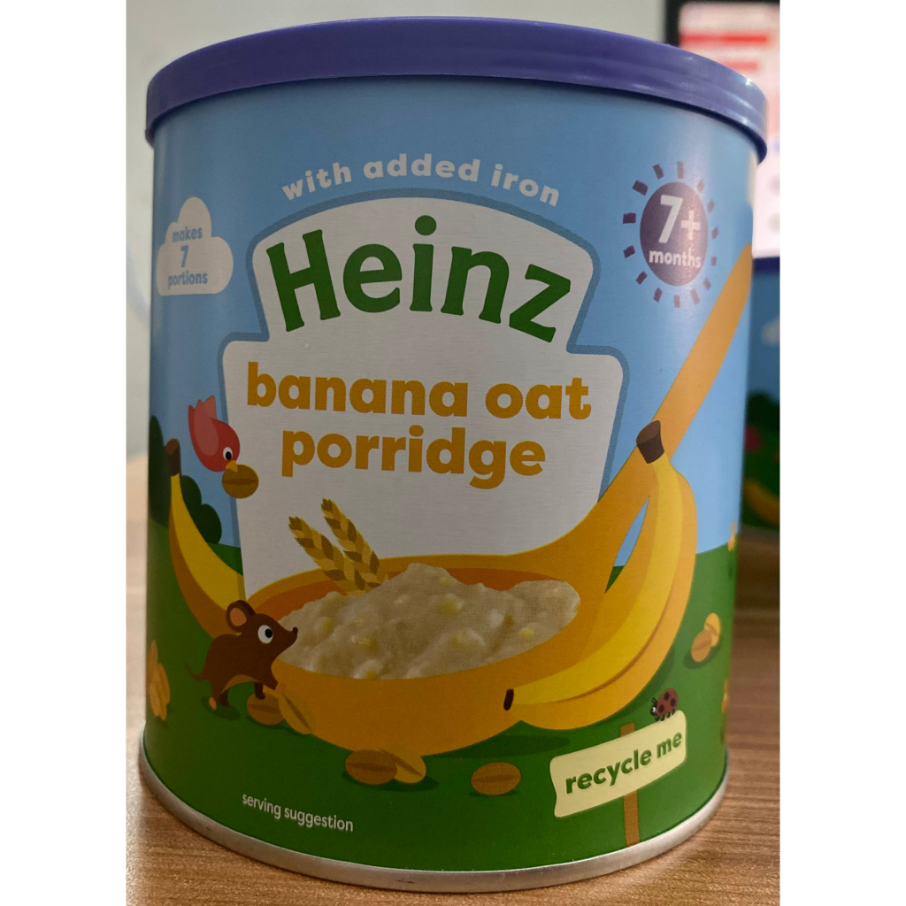 Bột Ăn Dặm Cháo Yến Mạch Chuối HEINZ 240g (Date 29/09/2023)+Tặng 1 gói bánh bicosti táo(Date 30/06/2023)