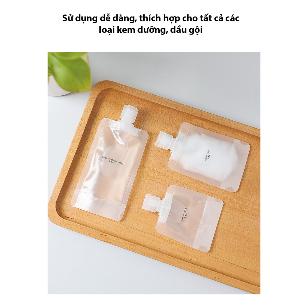 Túi chiết mỹ phẩm, lọ chiết dầu gội có thể tái sử dụng, tiện ích khi đi du lịch - LOKING