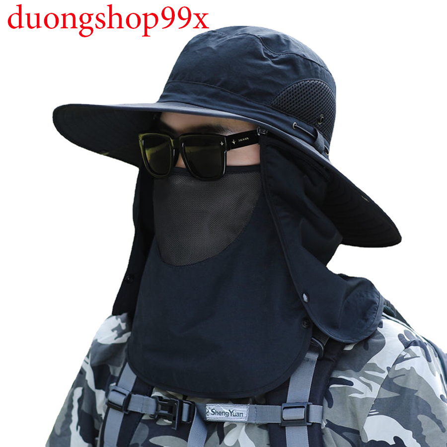 Nón, Mũ Chống Nắng Tai Bèo Chơi Golf Kèm Khăn Che Mặt Và Gáy-duongshop99