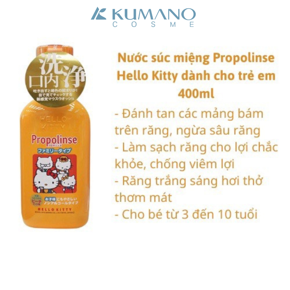 Nước súc miệng Propolinse Nhật Bản giúp làm sạch, giảm mảng bám, ngừa hôi miệng 600ml - Kumano Cosme