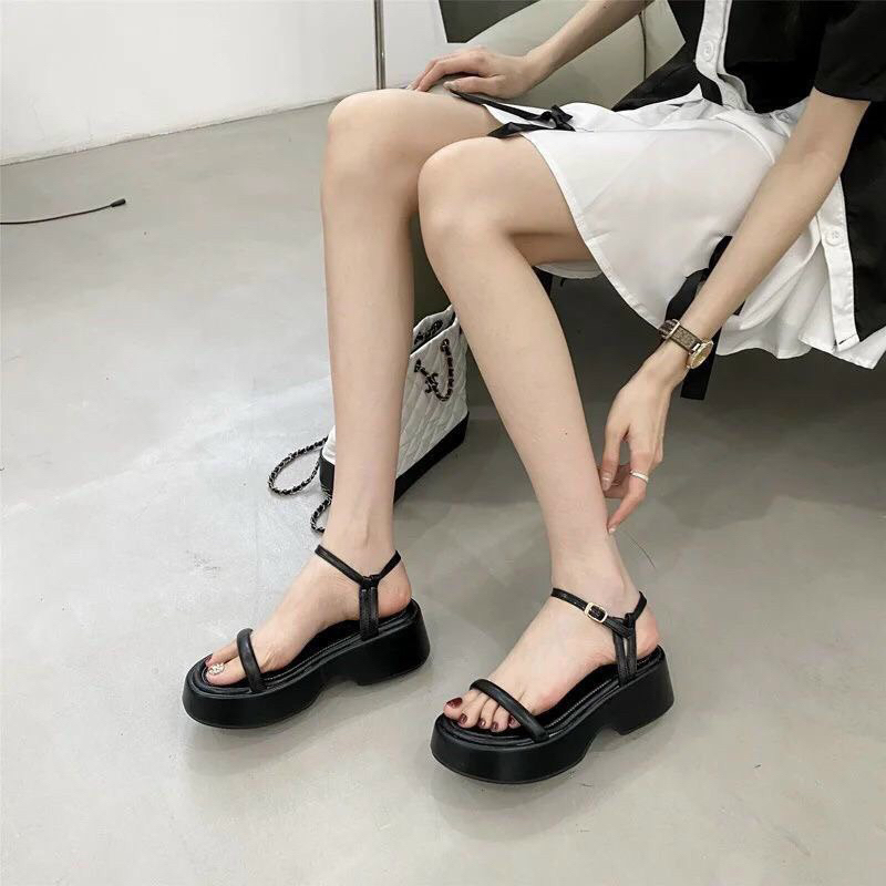 SANDAL DÂY MẢNH ĐẾ CAO 6CM HÀNG QC CAO CẤP