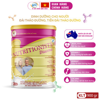 Sữa cho người tiểu đường NTC - Nutritionists Diacena giúp tăng cường hệ miễn dịch, ổn định đường huyết hộp 900g