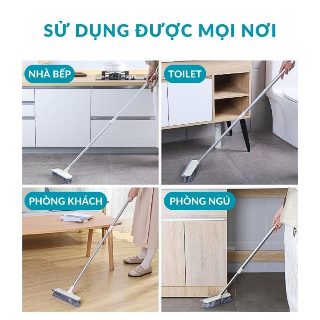 Cây Chà Sàn Nhà Tắm Đa Năng 2 Trong 1 GOSO SWIFT G02, Chổi Cọ Nhà Vệ Sinh Và Gạt Nước Tiện Lợi | BigBuy360 - bigbuy360.vn