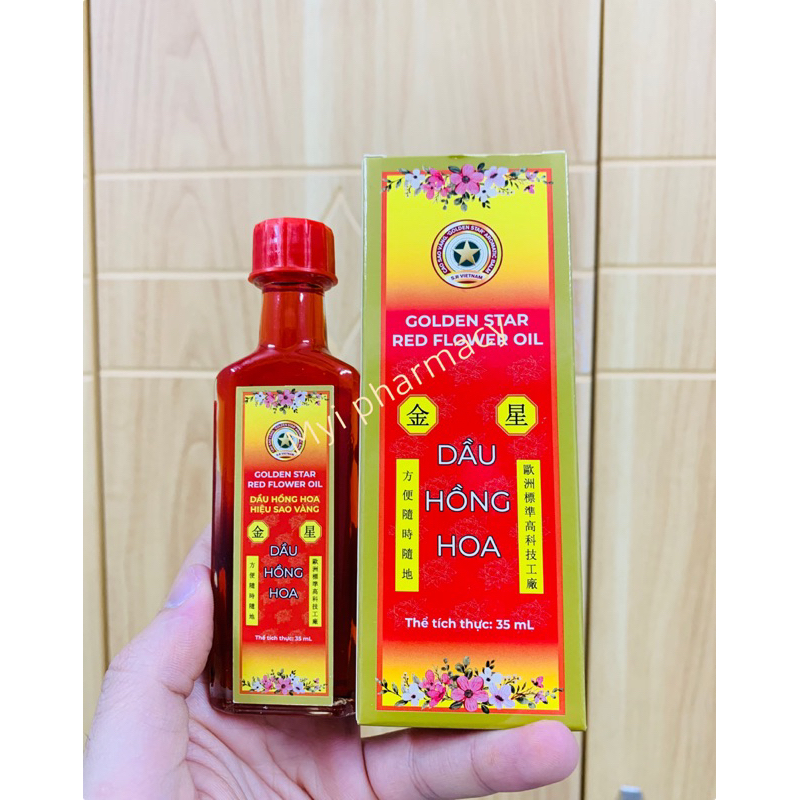 Dầu Nóng Hồng Hoa Hiệu Sao Vàng 35ml - Golden Star Red Flower Oil
