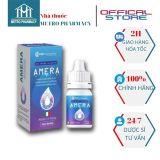  Nước mắt nhân tạo Amera-Nước nhỏ mắt lens-Nhập khẩu Italy-Giúp dịu mắt giảm khô mắt-Dung tích 10ml-MetroPharmacy 