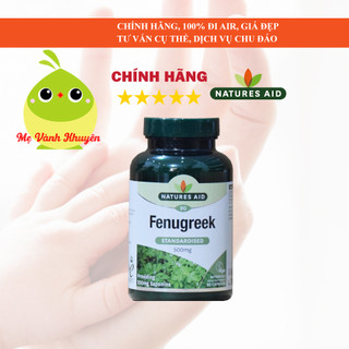 Lợi sữa cỏ cà ri Natures Aid Fenugreek, UK (90v)