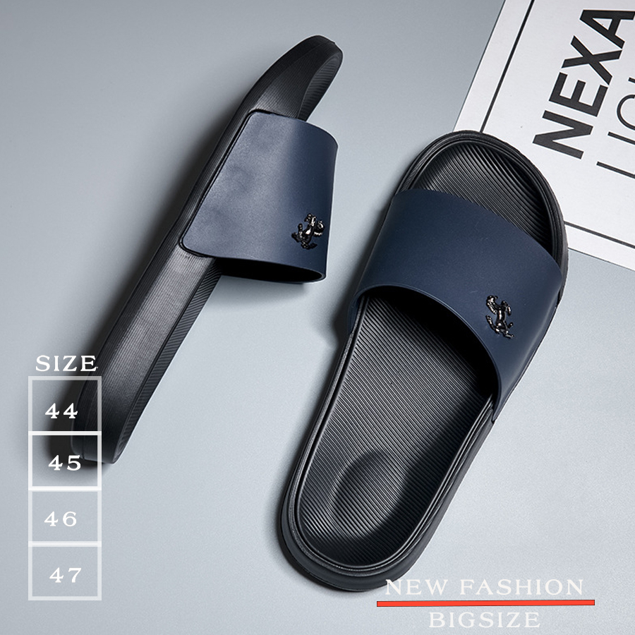 Dép Cao Su Nam Cỡ Lớn Size 44,45,4647 ,Dép Quai Ngang ChốngTrơn Trượt Đế Cao Su Siêu Bên - QC34