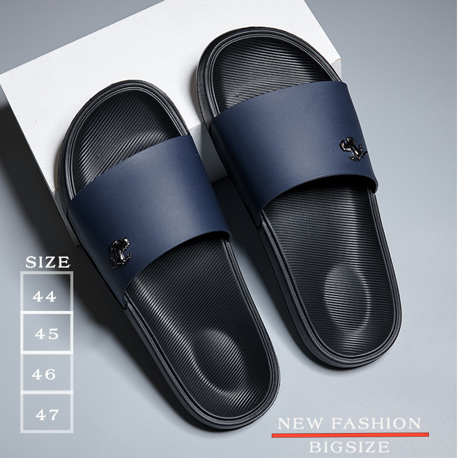 Dép Cao Su Nam Cỡ Lớn Size 44,45,4647 ,Dép Quai Ngang ChốngTrơn Trượt Đế Cao Su Siêu Bên - QC34