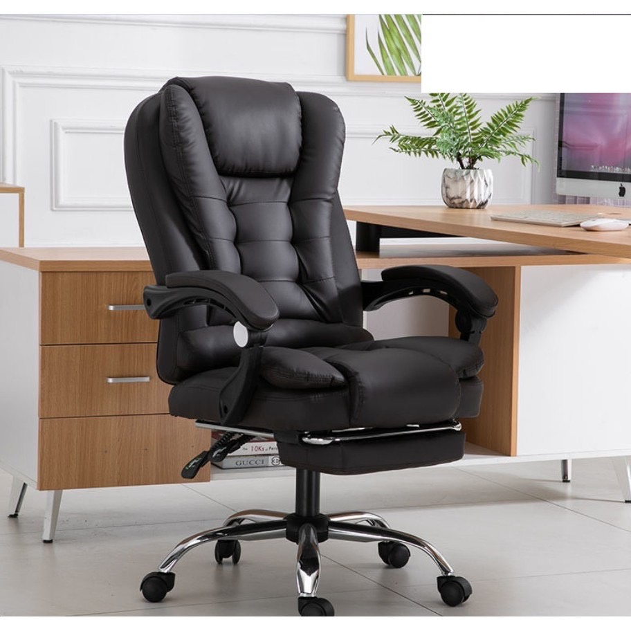 Ghế Văn Phòng Chân Xoay Hàng Nhập Khẩu Cao Cấp, Ghế Văn Phòng Massage Ngả Lưng Cho Giám Đốc