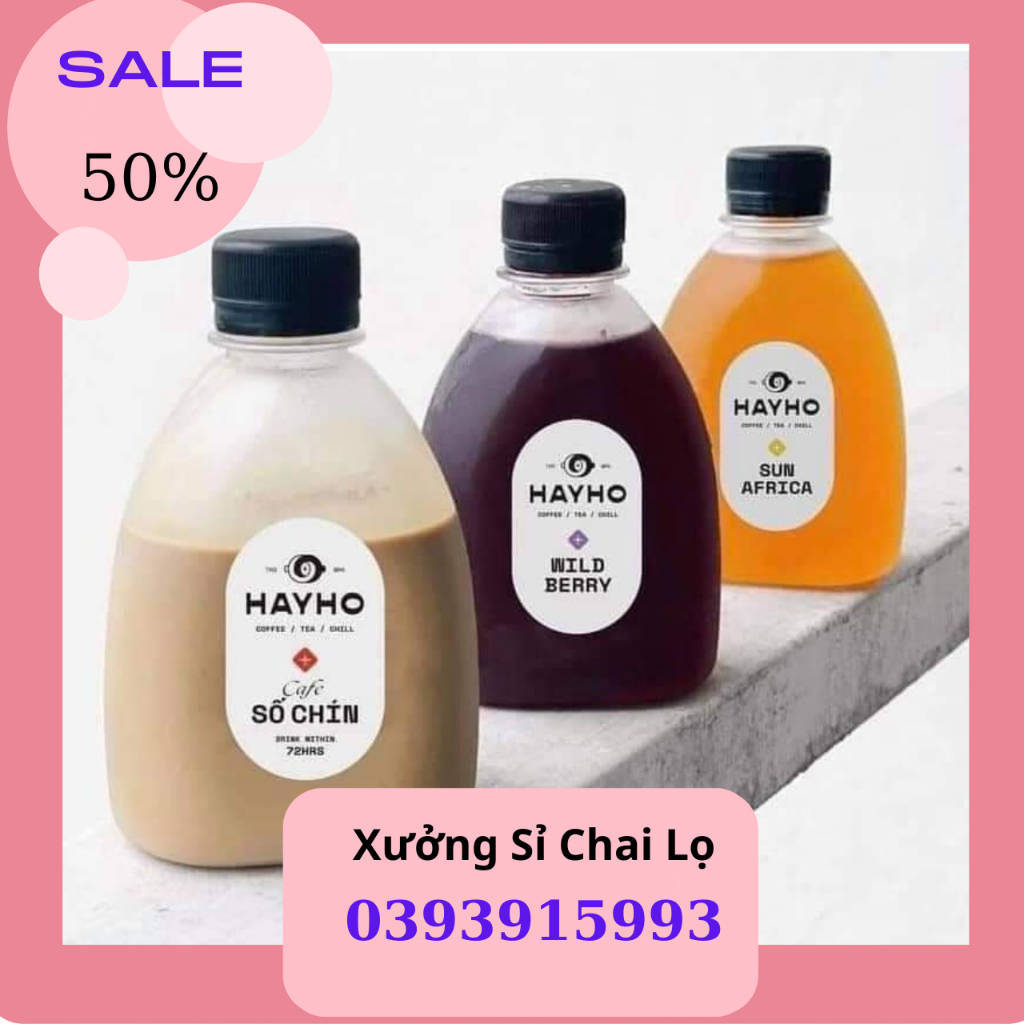 Chai Nhựa Dẹp Tròn 330ml, Chai Tam Giác Thon 330ml Dựng Trà Sữa | BigBuy360 - bigbuy360.vn