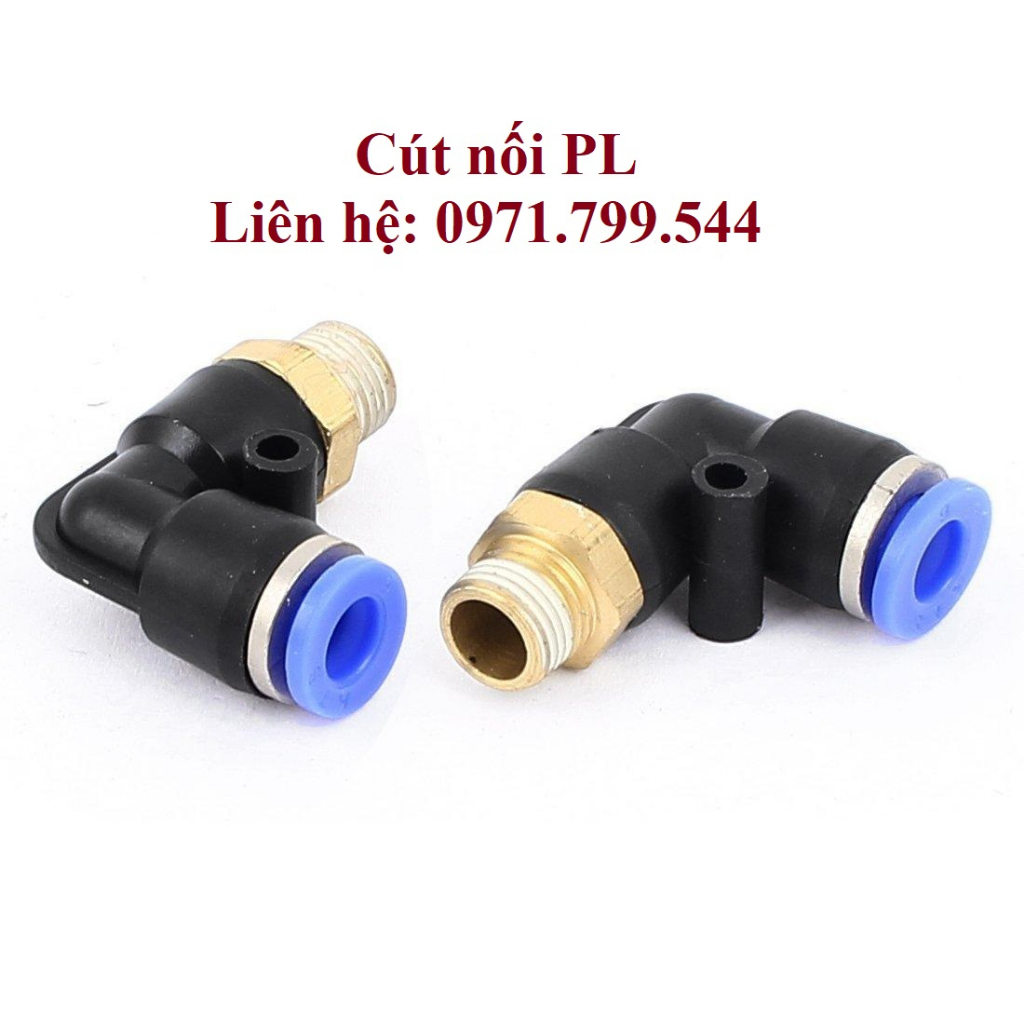 Cút nối góc ren ngoài PL khí nén, phun sương, chịu được áp suất cao, đầy đủ kích cỡ, giá sỉ