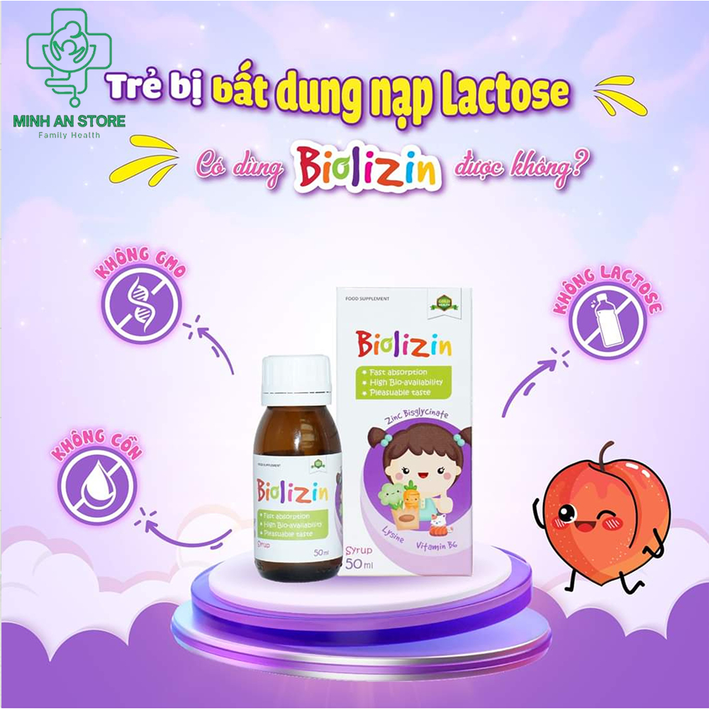 Kẽm Amin Hữu Cơ Biolizin Aplicaps By Clover Bổ Sung Kẽm, Lysine Giúp Bé Ăn Ngon Tự Nhiên,Tăng Sức Đề Kháng, Chai 50ml