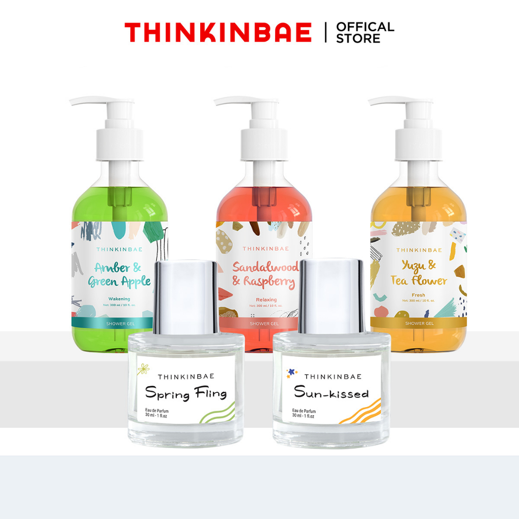 Combo 2 Chai Nước hoa THINKINBAE 30ml + 1 Chai Gel Tắm Dưỡng Ẩm THINKINBAE 300ml