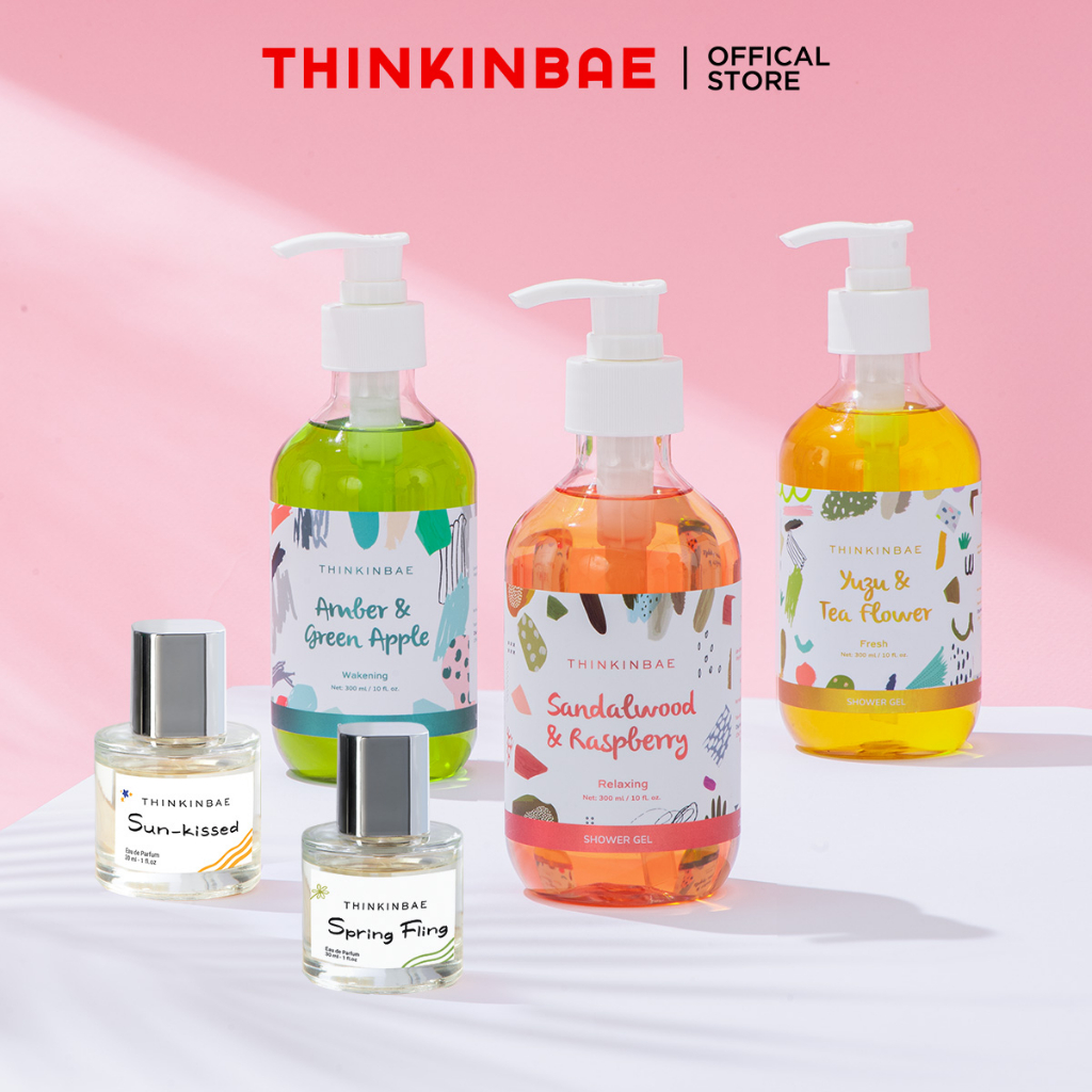 Combo 2 Chai Nước hoa THINKINBAE 30ml + 1 Chai Gel Tắm Dưỡng Ẩm THINKINBAE 300ml